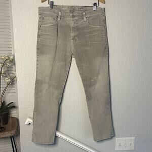 Ag Adriano Goldschmied Men's Corduroy Pants in Light Taupe